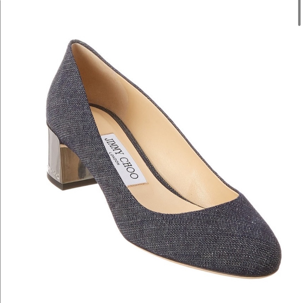 Jimmy Choo Jessie Pump 40 in indigo denim